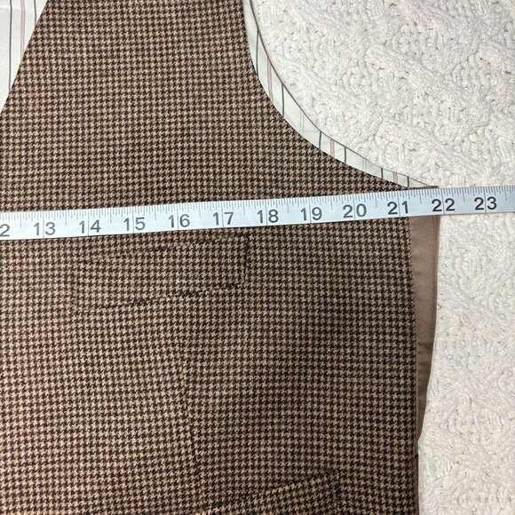 Polo Ralph Lauren Premium Wool Cashmere Vest Brown Plaid Made in Italy NWOT - Picture 12 of 13